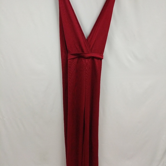 Balmain Pants - Balmain Burgundy Wide Leg Romper Jumpsuit $2090